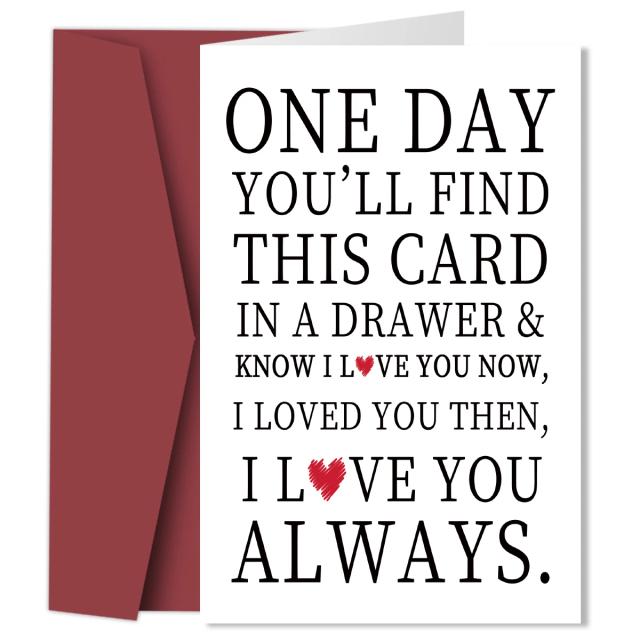 Cartão Heartfelt Amor Cartão de Aniversário Eu te Amo Sempre 20,5x13,5 cm