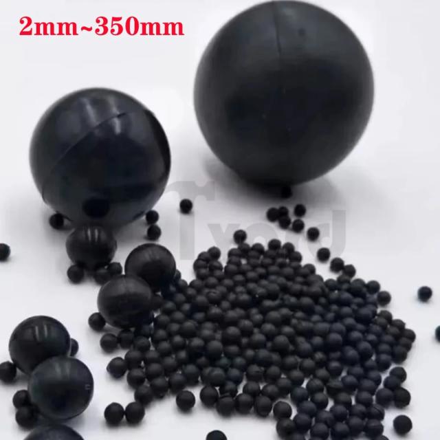 Bola de Borracha Sólida Preta de 1/2/2.5/3/3.5/4/4.5/5.5/6/6.5/7-80mm, Bola Elástica Industrial Resistente ao Desgaste