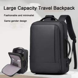 Nova mochila de viagem expansível de alta capacidade para homens e mulheres, mochila de deslocamento simples, bolsa de computador, mochila de negócios - Image 1