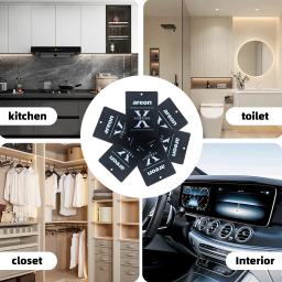 Os nossos aromatizadores de ar para carros de alta qualidade, modelo [Shape X], que podem ser usados como elementos decorativos para os espelhos retrovisores, estão disponíveis em conjuntos. - Image 5