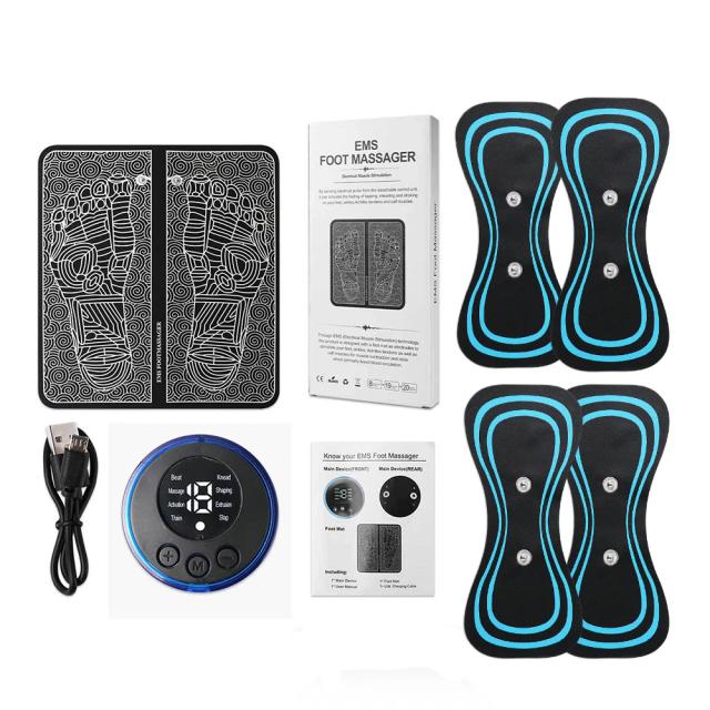 Almofada Massageadora Elétrica para Pés EMS Fitness USB