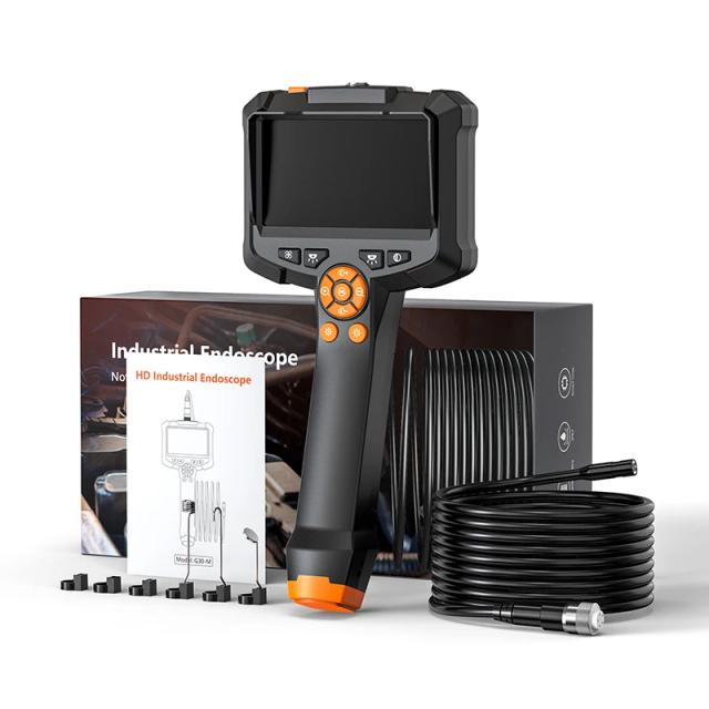 INSKAM Câmera Endoscópica Industrial HD 1080P Lente Dupla 4.3" IP67