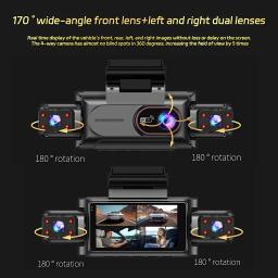 Câmera Veicular Dashcam 4 Canais Black Box WiFi FHD 1080P Visão Noturna Gravação em Loop com Kit de Fiação para Acessórios Automotivos - Image 6