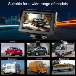 Fácil instalação 4.3 Polegada Rear View Camera Monitor Screen Invertendo camera veicular Camera para Car Parking Parking System Camera for Vehicle visão noturna camera veiucular para automóveis - Image 2