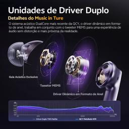 QCY MeloBuds N70 HT18 fones de ouvido sem fio híbrido adaptativo anc som de alta resolução com ldac bluetooth 6.0 carregamento sem fio 50 horas - Image 2