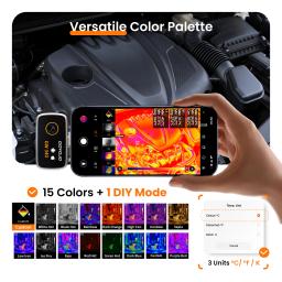 Câmera térmica 512x384 super resolução, 256x192 IR resolução termovisor para IOS iPhone 17/16/15 séries e dispositivos Android - Image 6
