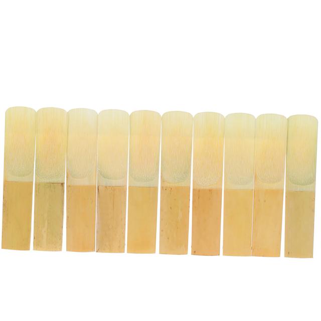 Ammoon-palhetas de bambu para saxofone, Eb, Alto, Sax acessórios, força 2.5, 10 Pack