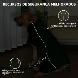 Capa de chuva para cães corta-vento para todos os tamanhos de cães jaqueta impermeável para cães ao ar livre com faixa reflexiva, alças ajustáveis e botão de pressão - Image 4