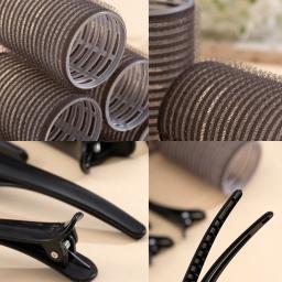 24 pçs/set auto aperto rolos de cabelo sem calor grampo de cabelo rolos cachos sem calor franja de cabelo volume auto-adesivo gancho diy ferramentas de estilo - Image 6