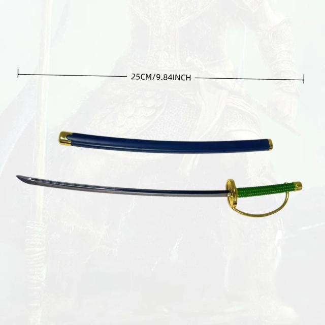 Katana de Metal 9.8 Polegadas Sabre Samurai Original Acessório Cosplay