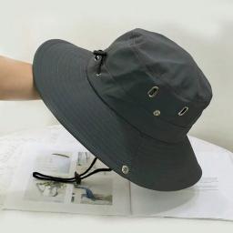 Chapéu de Verão Masculino com Proteção UV, Aba Larga, Ideal para Caça, Caminhadas, Pesca e Ciclismo - Image 6