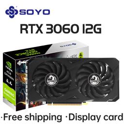 Placas Gráficas para Jogos SOYO NVIDIA GeForce RTX 3070 8GB/12G RTX3060Ti RTX3060 RTX3050 GPU de Desktop Componentes de Computador - Image 2