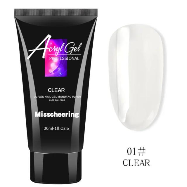 Gel de Extensão de Unhas Poly Acrílico para Construção Rápida 30ml