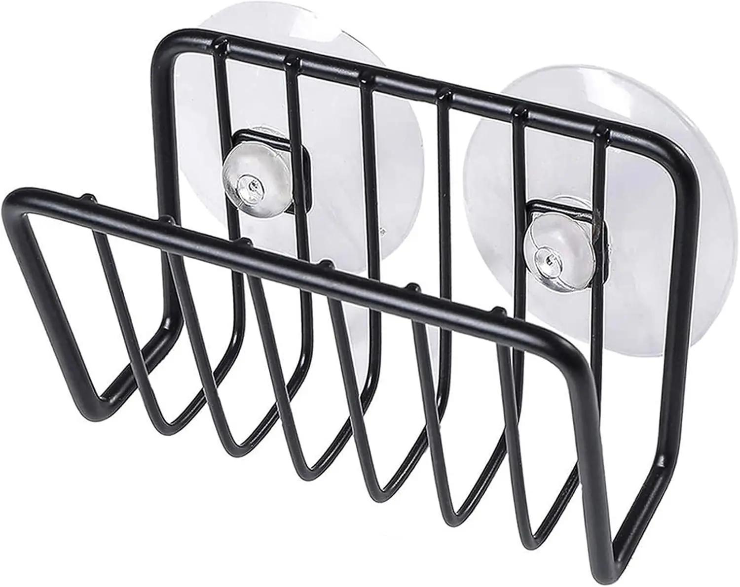 Suporte de esponja para pia de cozinha, ventosa de aço inoxidável, caddy de esponja, suprimentos de cozinha, organizador de cozinha de pia montado na parede - Image 1