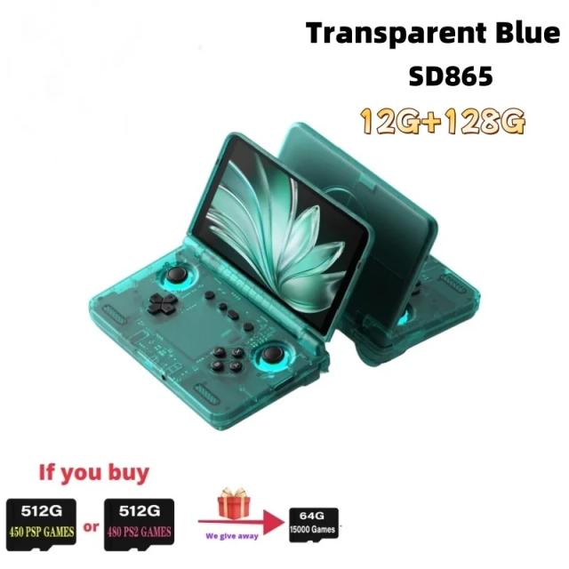 Retroid Pocket Flip 2 Console Portátil Retro Tela AMOLED 5.5" SD865 12GB+128GB Android 13 Wi-Fi 6