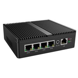 Firewall pfSense sem ventoinha, Soft Router J6412 N5105 N100 4x i226-V 2.5G LAN NVMe Barebone Mini PC HDMI2.0 DP AES-NI OPNsense Win11 - Image 4