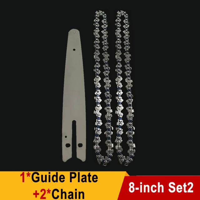 Barra Guia e Corrente para Serra Elétrica Portátil 8 Polegadas 45 Nós 1/4" P