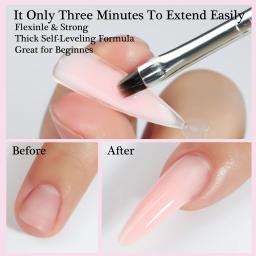 150g transparente extensão do prego gel geléia luz branca rosa acrílico arte do prego uv led gel semi permanente verniz ferramenta de extensão - Image 4