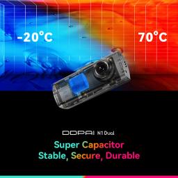 DDPAI Dash Cam N1 Gravação frontal e traseira dupla NightVIS 1296P Dash Cam Gravador Carro DVR Controle por aplicativo - Image 5