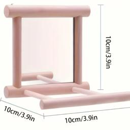 1pc suporte de espelho de papagaio adequado para pássaros para brincar e poleiro em gaiolas, acessórios para papagaios e outros papagaios. - Image 2