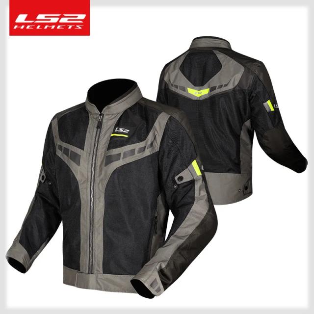 LS2 Jaqueta de Motocicleta Terno de Corrida Masculina Anti Queda Respirável