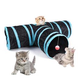 Túnel dobrável para gatos, brinquedo para gatos, barril de broca respirável para papel alto interno, suprimentos para animais de estimação, gato s y passagem, túnel de jogo - Image 2