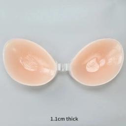 Sutiã de silicone invisível push up sexy sutiã sem alças adesivo furtivo sem costas realçador de peito para mulheres pegajoso casamento biquíni sutiãs - Image 4