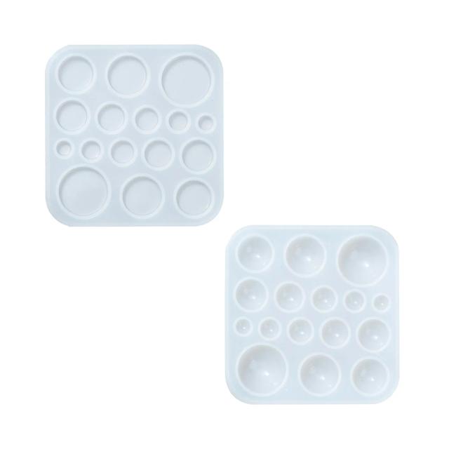 Kit de Fabricação de Joias DIY Moldes de Silicone Plano 2D para Cabochões de Resina Moldes de Epóxi Reutilizáveis para Artesanato
