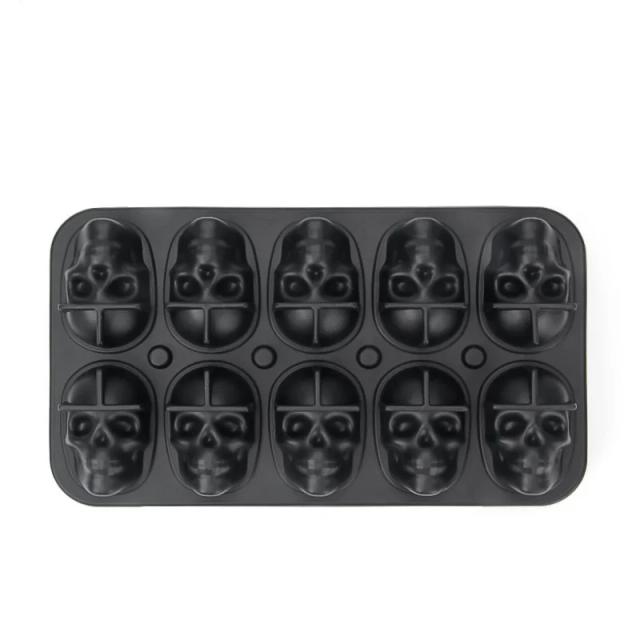 Bandejas de Gelo Crânio Silicone 6 e 4 Cubos