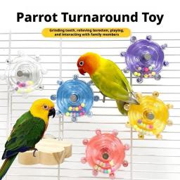 Brinquedo Interativo para Papagaios, Brinquedo para Gaiola de Pássaros, Dispensador Rotativo de Petiscos, para Estimulação Mental e Entretenimento - Image 4