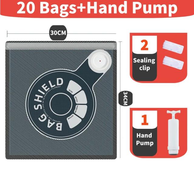 Saco de Armazenamento de Filamento 2.0 Atualizado, Saco a Vácuo para PLA ABS PETG, Secador de Filamento, Resistente à Umidade, Selagem Forte, Peça para Impressora 3D
