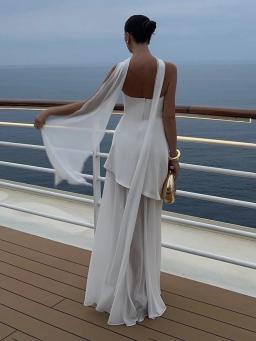 Novo Vestido Longo Maxi Elegante Feminino Tomara que Caia com Fita e Tule para Festas Noturnas de Verão e Convidadas de Casamento - Branco, Amarelo, Borgonha, Marrom - Image 2
