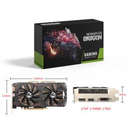 Placas de Vídeo AMD SOYO Radeon RX580 8G GDDR5 para Jogos PCIE3.0x16 Componentes de Computador de Mesa HDMI DP DVI 8Pin 256Bit - Image 2