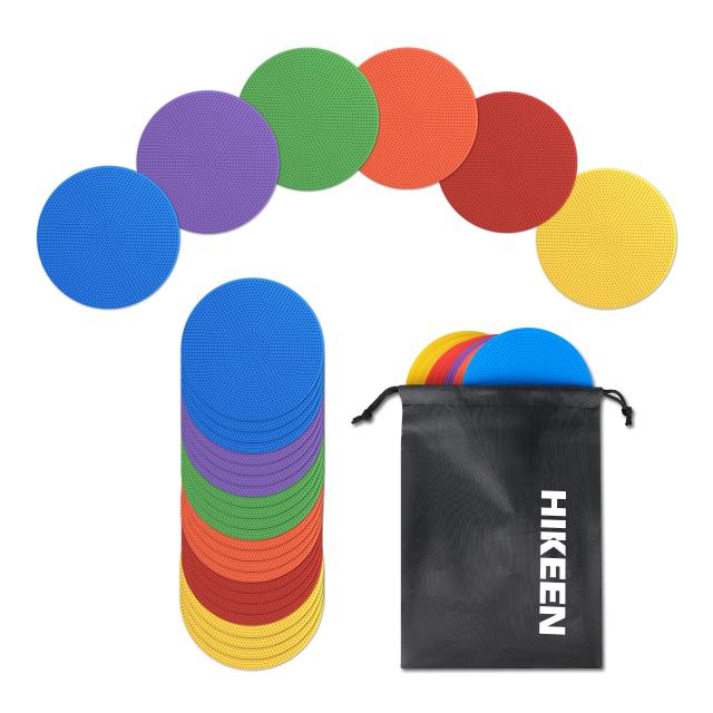 Hikeen Agility Poly Spot Marcadores de Piso 4 Polegadas Borracha Antiderrapante Multicor para Treinamento Esportivo