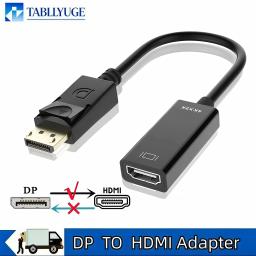 Adaptador DP para HDMI 4K, Conversor DisplayPort para HDMI, Cabo de Vídeo Macho para Fêmea para PC, Laptop e TV - Image 1