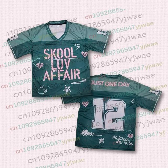 Skool Luv Affair World Tour 2026 Camiseta de Futebol Merch K-Pop Verão Cosplay Masculina Feminina