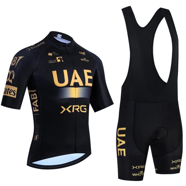 Camisa de Ciclismo Team Golden 2027 Nova, Jersey de Ciclismo UAE, Shorts para Homens e Mulheres, Roupas Ciclismo de Secagem Rápida