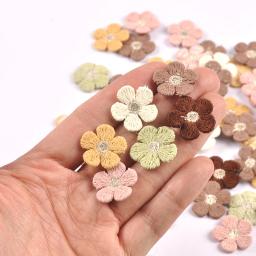 20 peças de apliques de flores mini de 2,1 cm, suprimentos de costura DIY para decoração de roupas, chapéus e bolsas, sem cola cp4325 - Image 3