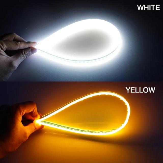 Luz de LED DRL Universal para Carro - Tira Flexível 2 Peças