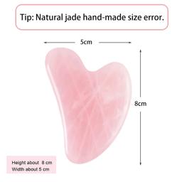 Ferramentas de Massagem Facial Gua Sha de Pedra Natural Jade para Cuidados com a Pele e Rolo Gue Che para SPA - Image 3