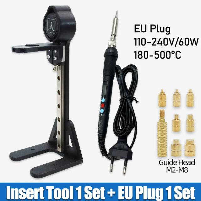 Kit Ferramenta Prensa Porcas Latão Hot Melt M2-M8 ABS Alta Temperatura
