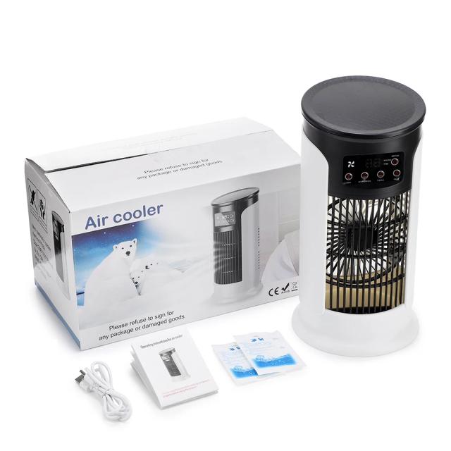 Ventilador de Ar Condicionado Portátil 6 Velocidades Umidificador 300ml