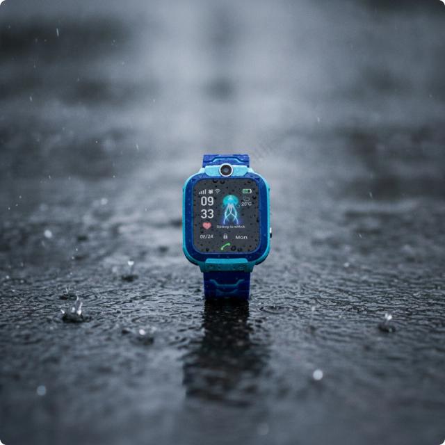 Relógio Inteligente com Câmera à Prova d'Água, Smartwatch com Tela Sensível ao Toque, Relógio Inteligente de Silicone Macio para Crianças, Emergências