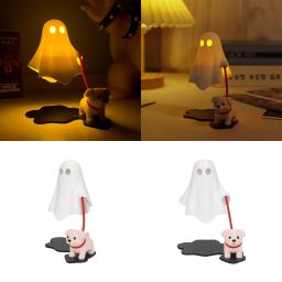 Estátua de Fantasma Fofo Impressa em 3D com Cão, Decoração para Casa, Quarto e Mesa, Halloween - Image 2