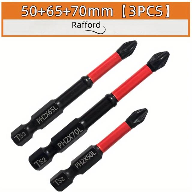 Conjunto de Brocas Magnéticas Antiderrapantes Aço S2 3/6/12 Peças