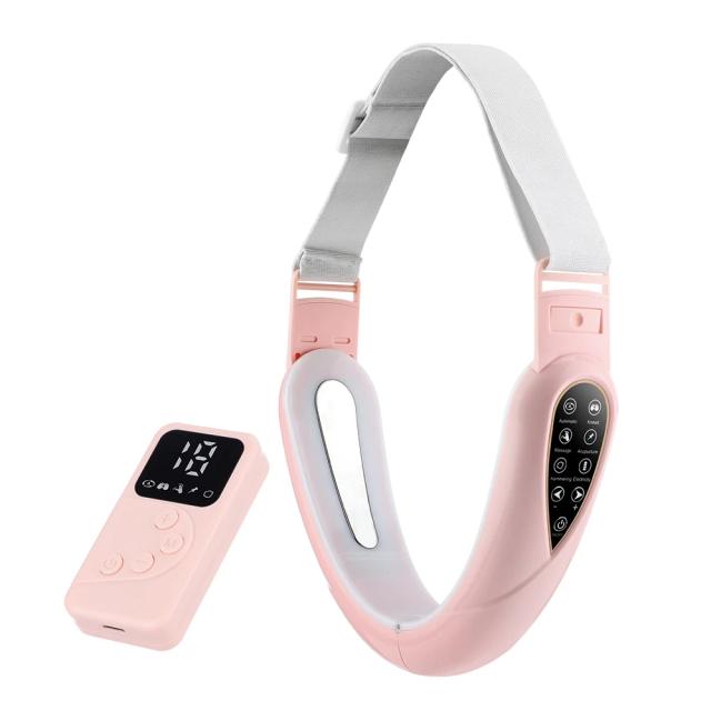 Massageador facial recarregável em V, dispositivo portátil de massagem facial, display LED, instrumento de beleza facial