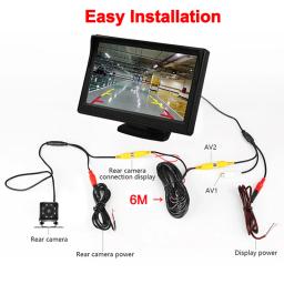 Fácil instalação 4.3 Polegada Rear View Camera Monitor Screen Invertendo camera veicular Camera para Car Parking Parking System Camera for Vehicle visão noturna camera veiucular para automóveis - Image 4