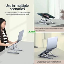 Companheiro Eficiente para o Escritório: Suporte Ajustável para Laptop em Liga de Alumínio com Resfriamento, Portabilidade e Estabilidade - Image 3
