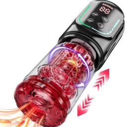 Masturbador masculino automático com movimentos de rotação, lambida, sucção e imitação de sexo oral, controlado por aplicativo, bomba peniana, brinquedos sexuais para homens. - Image 1
