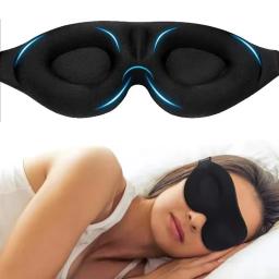 Máscara de dormir 3D com sombreamento total, relaxante e sem pressão, macia e respirável, para aliviar a fadiga ocular - Image 2